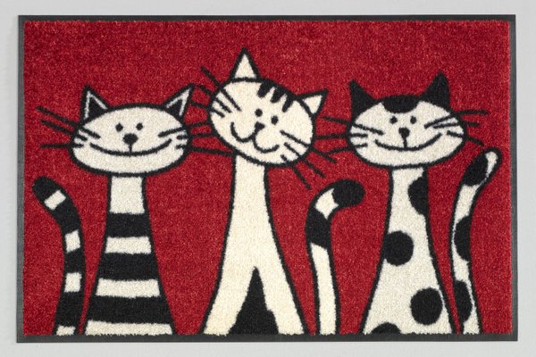 Fußmatte 'Drei Katzen'