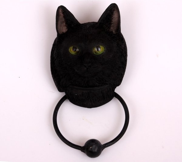Türklopfer schwarze Katze