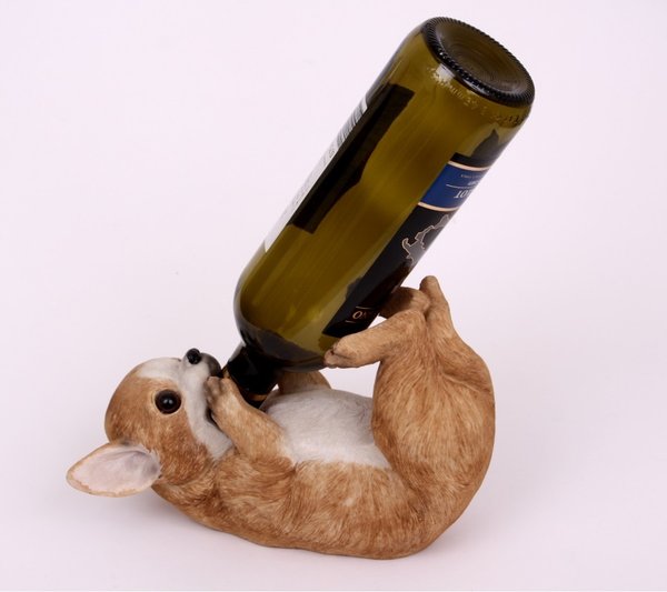 Flaschen- Weinhalter Hund Chihuahua